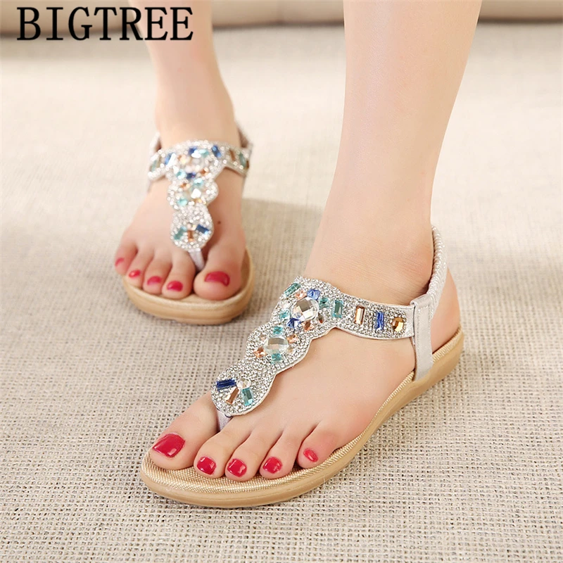 bohemian rhinestone sandals