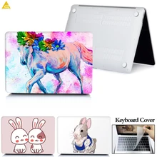 Чехол для ноутбука Apple MacBook Touch ID A1932, Air Pro retina 11 12 13 15 для mac book Pro 13,3 15 Touch Bar+ чехол для клавиатуры
