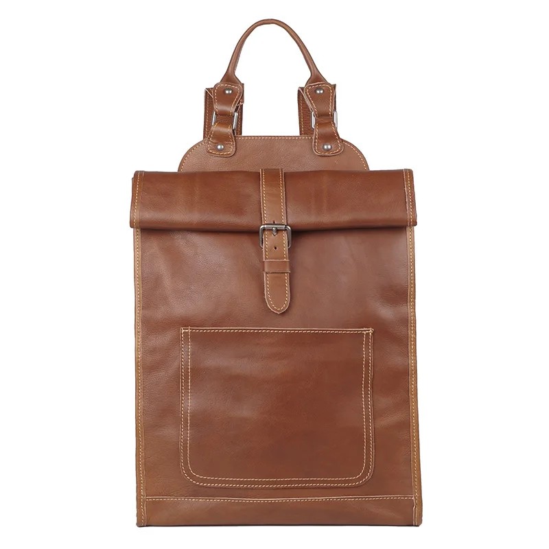 Very best  Genuine leather unisex casual backpack handmade large soft laptop bags