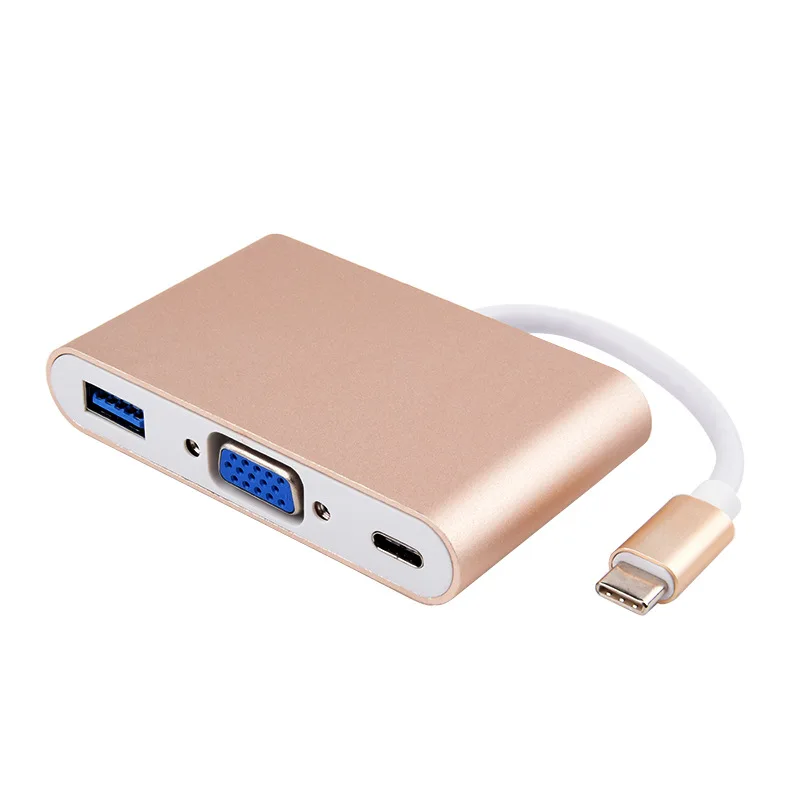 1 шт. адаптер USB Type C на гнездо VGA + концентратор 3 0 многопортовый цифровой AV PD для Apple