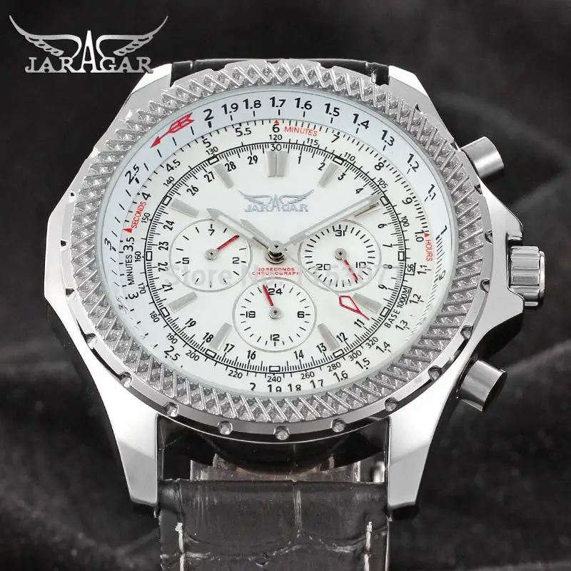 JARAGAR Роскошные Watches gear Case Tourbillon AutomDress Новые популярные Jargar автоматические мужские