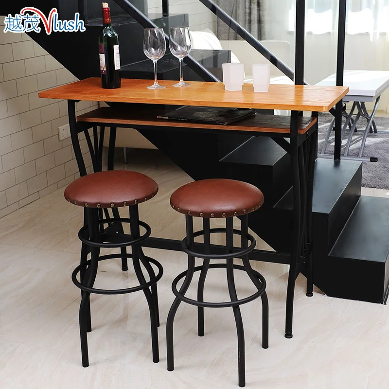 

Mao wrought iron bar chairs the American Bar furniture round chair highchair leather stool