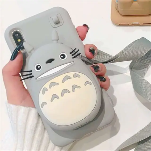 Totoro, Molang, Rilakkuma, Pikachu Small Pocket 3D iPhone Case