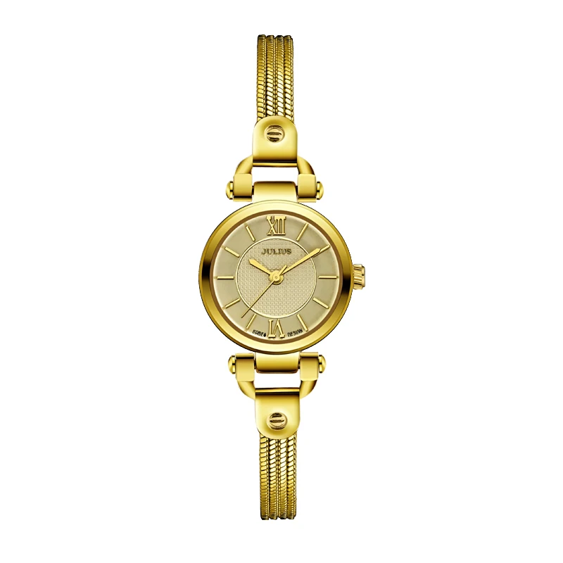 Julius Women Watches Designers Brass Bracelet Copper Case Ladies Rose