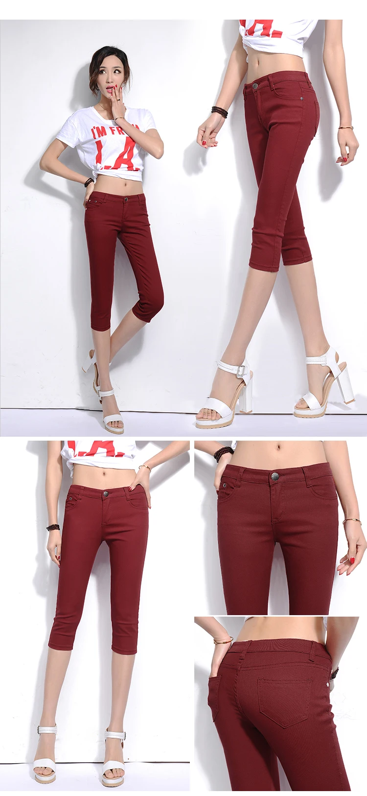 Summer new pants pants female summer pencil pants autumn Korean casual shoes pants feet small short pants (20)