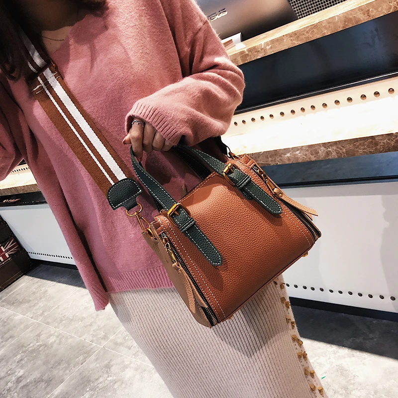 2018 JANESPRI Women Bag Handbag Tote Over Shoulder Crossbody Autumn Winter Leather Brand Panelled Casual Designer Female Bolsas (20)