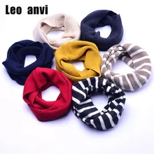 Leo anvi/детский шарф-кольцо на зиму, модный разноцветный полосатый шарф-труба для малышей, подарок для девочек и мальчиков 2-8 лет, теплый шарф
