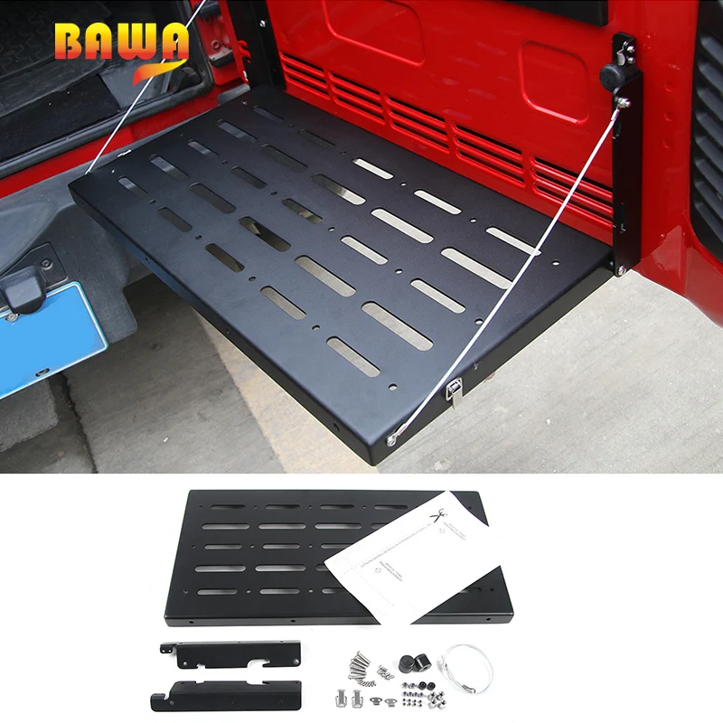 

BAWA Matel Tailgate Storage Racks for Jeep Wrangler JK 2007-2017 Accessories Multi-Purpose Flexible Tailgate Table