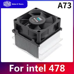 Cooler Master A73 мини Процессор охладитель 70 мм тихий вентилятор для Intel 478 845 материнских плат чехол для ноутбука Процессор радиатор 7 см