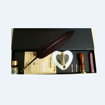 

Nature Feather Dip Pen Set Feather Pen