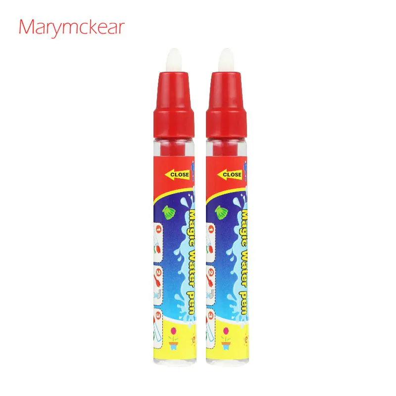 Magic Water Pen No Ink No Chemicals Drawing Pen for Water Painting Mat/Book Kids Educational Learning Tool in Red/ Blue 2 Size 19