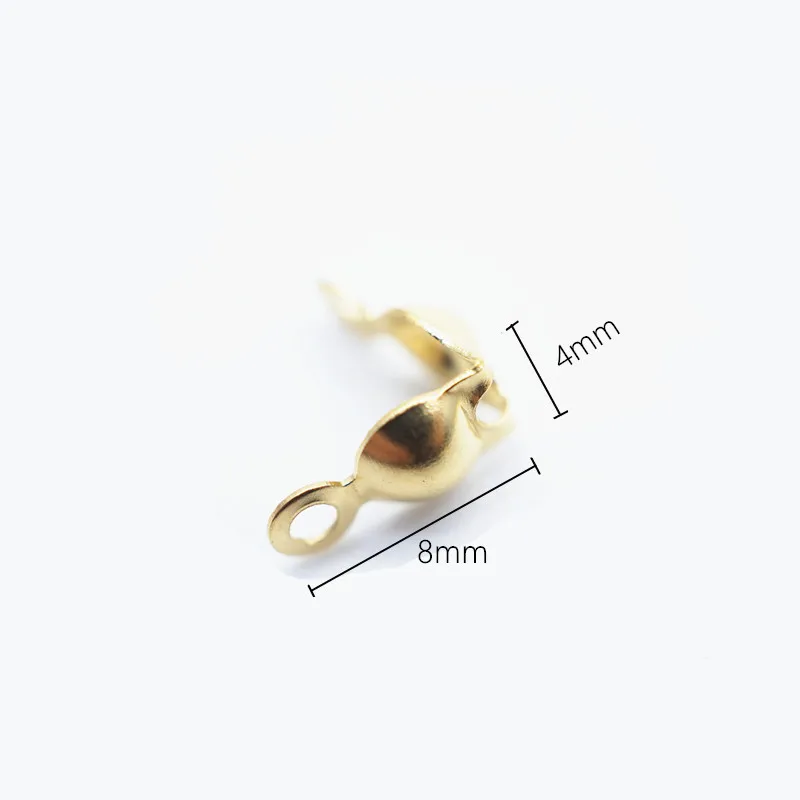 Ювелирные изделия найти золотой, матовый серебристый цвет калотки Конец Обжимные бусины советы подходят шаровой цепи разъем(300 шт.) HK076
