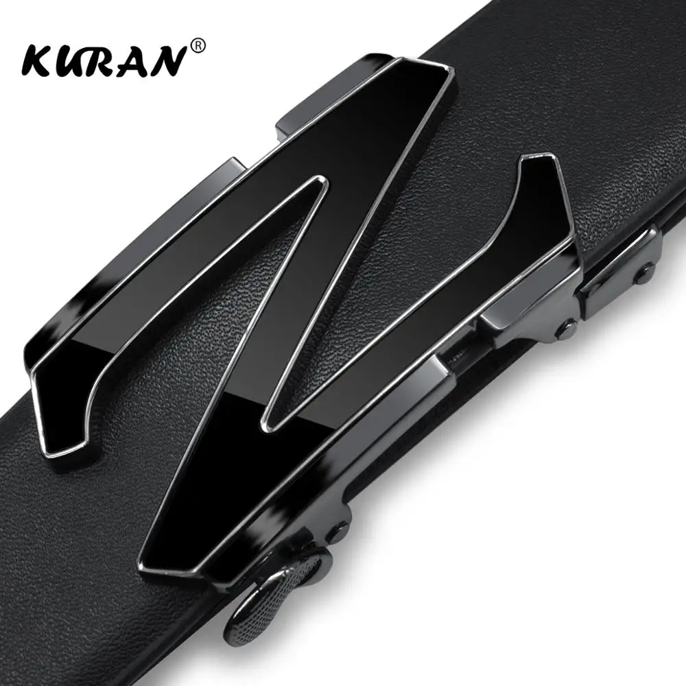 

2019 men's belt fashion 100% Genuine Leather mens belts for men High quality metal automatic buckles Strap male for Jeans cowboy