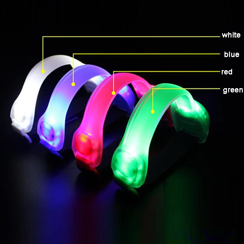 Warning Arm Belts Strap Sport Jogging Running Cycling Safety Bands Outdoor Steady Flashing LED Luminous Glare Glow Light Armband (12)