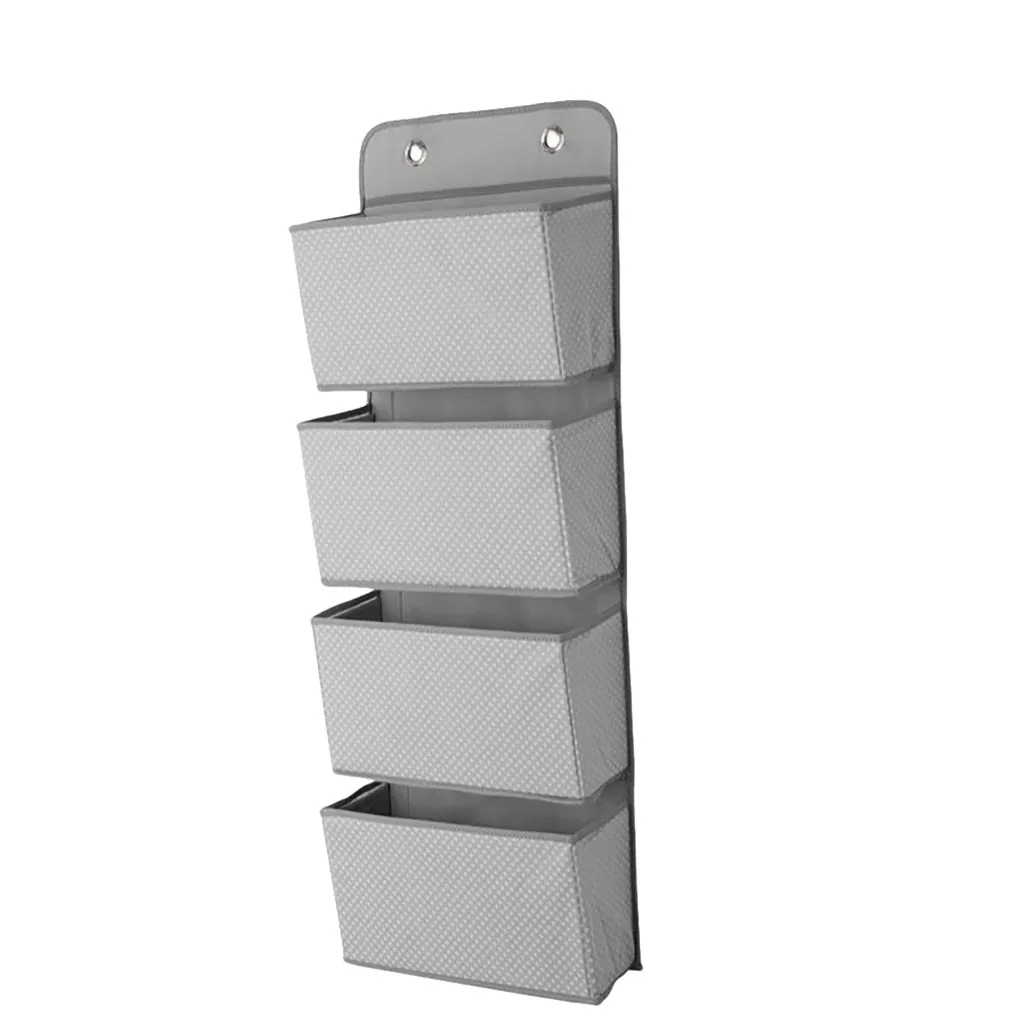 4-جيوب الجدار شنقا أكياس التخزين المنظم طفل سرير أطفال خزانة خزانة المنظم الحائط المنظم للعب الحجرات