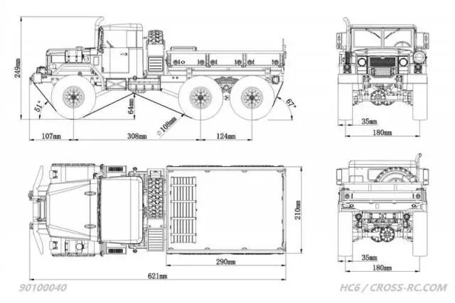 1/12 RC грузовик автомобиль 6X6 серии Racing Crawler KIT версия HC6|Детали и аксессуары| |