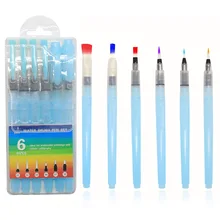 Eval 6 шт Большая емкость многоразовая водяная краска набор кистей различной формы мягкая каллиграфия кисть для рисования художественные принадлежности