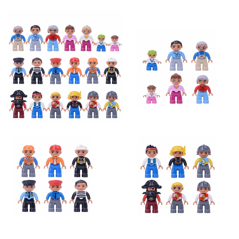 

6 pieces / batch of action figures digital home train blocks compatible with Legoings blocks educational children's toys gifts