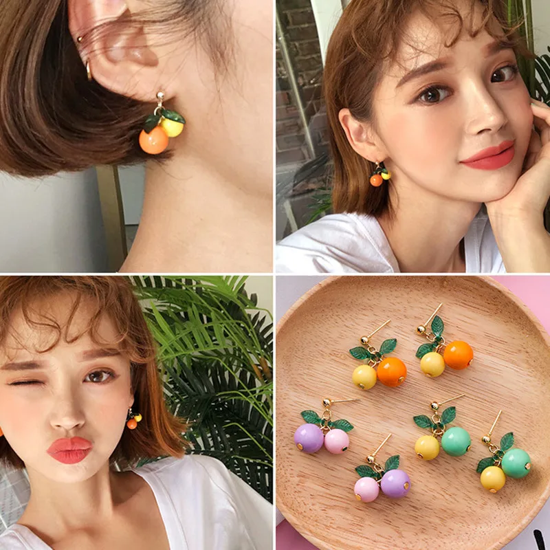 HTB1DU7smBnTBKNjSZPfq6zf1XXa0 - hot red Cherry earrings eardrop Sweet fruit fresh cherry eardrop female fashion youth beautiful girl students earrings for women