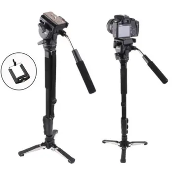 

Yunteng 288 Camera Monopod + Fluid Pan Tripod Head + Unipod Holder For Canon Nikon Camera 3 section Extendable