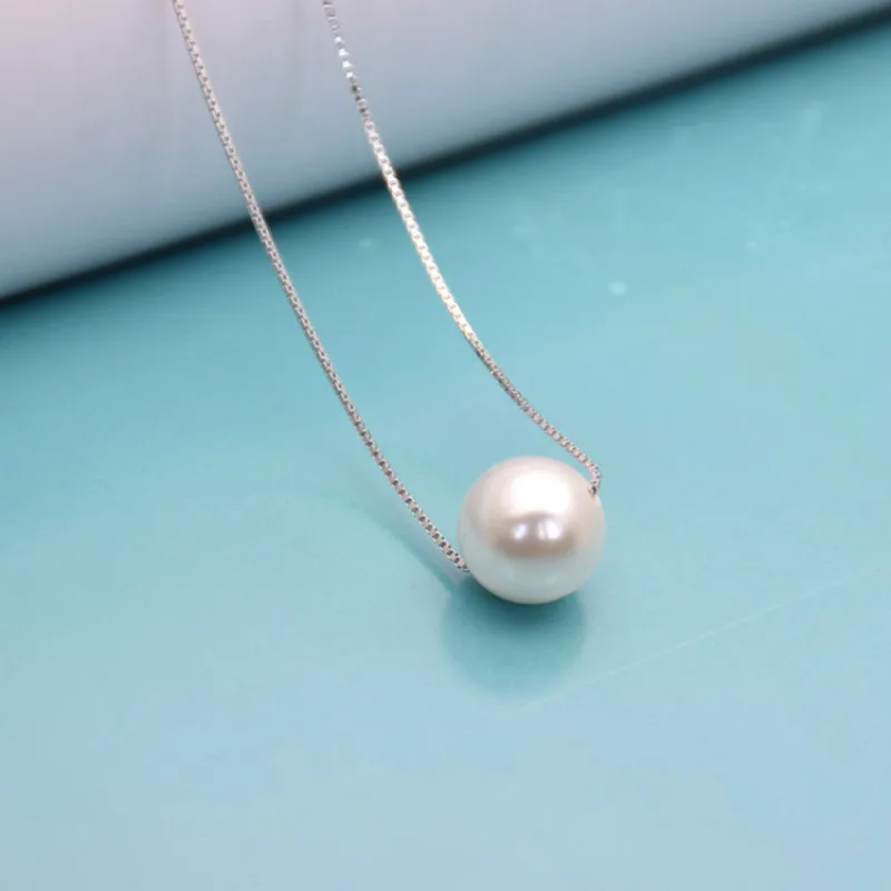 

Fashion Pearl Necklace For Women Top Quality Silver Colore Feminino Best Friend Female Choker Statement Pearl Pendant Necklace