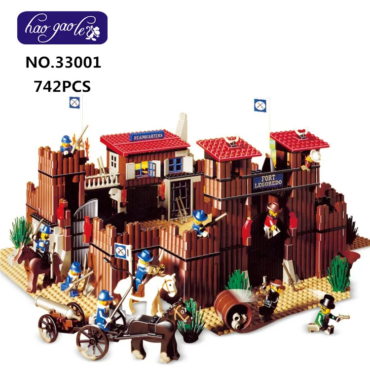 

33001 742Pcs Genuine Building Series The Idian Cowboy`s Castle Set Educational Building Blocks Bricks Toys Model 6769