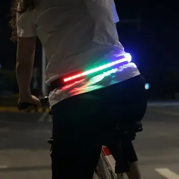 

Outdoor Sports Night Cycling Safety Reflective Waist Belt Light Flashing Waistband Bicycle Jogging Running Skating Waist Band