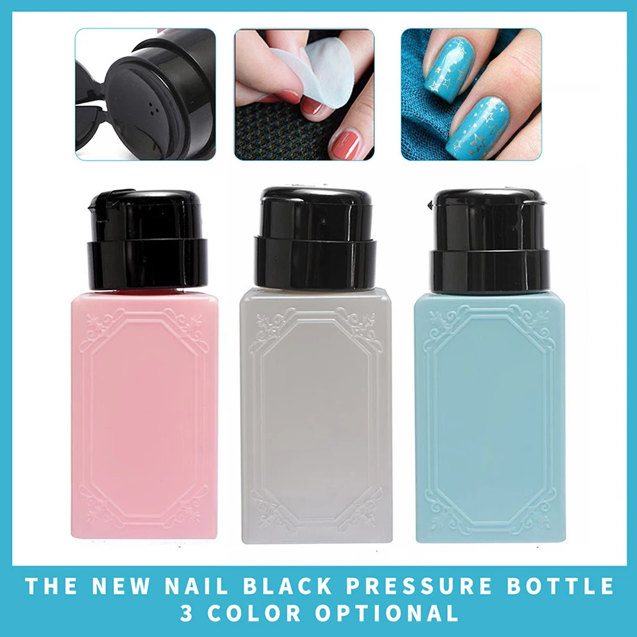 Buy 150ml Nail Remover Nail Press Bottle Pump Dispenser Bottle Nail Art Acetone