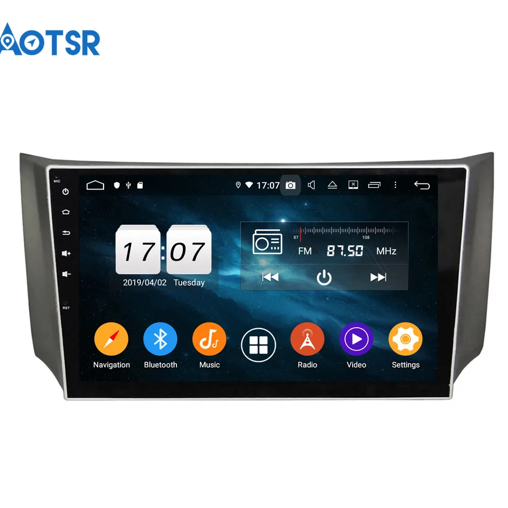 Автомобильный DVD плеер 10 1 дюйма Android 9 0 4 ГБ 64 GPS навигация для Nissan Sylphy 2012 2015 2 Din