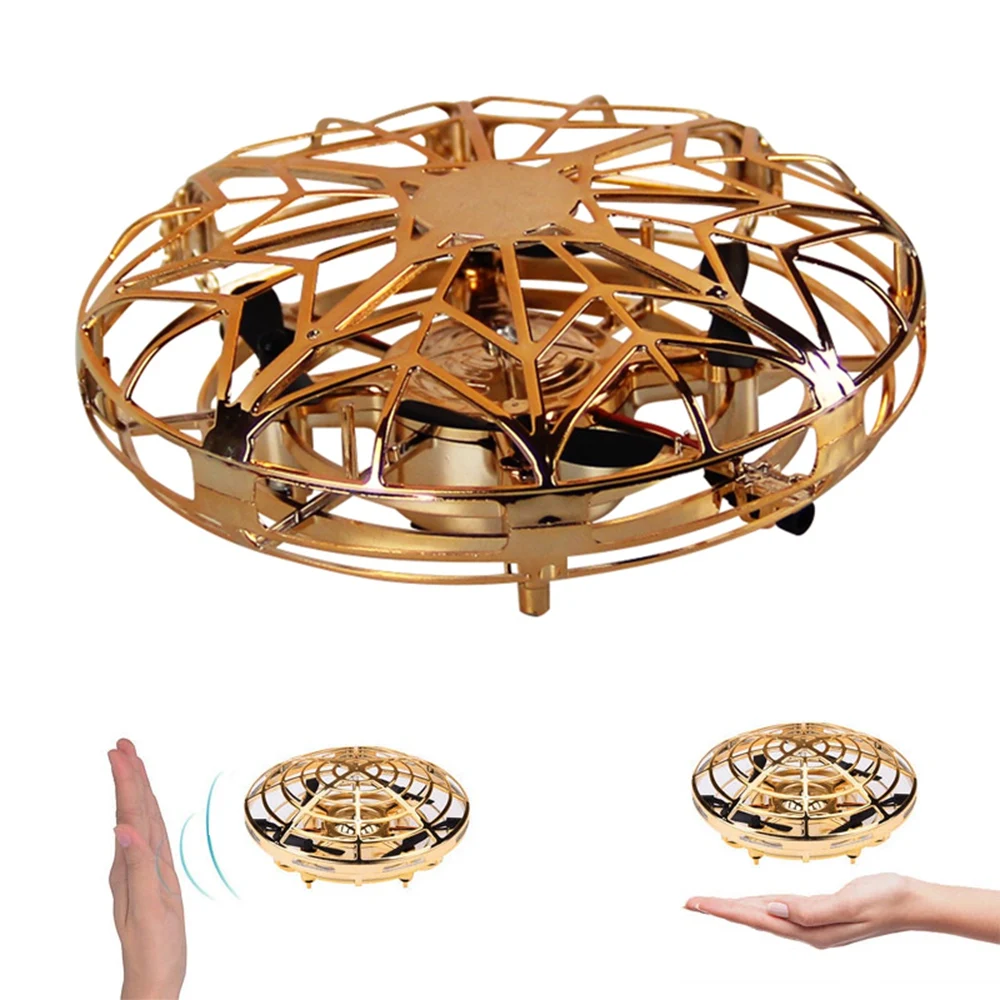 

Mini Hand Induction Flying Toy Glowing UFO Multi-person Interaction Infrared Induction Hand Control Flying Toy For Kids Gift