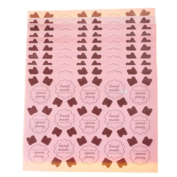 

Children'S Sticker Label HandMade Award Shape Shape Sealing Sticker Cookies Baking Sealing Sticker Party Gift 150pcs/10 Sheets