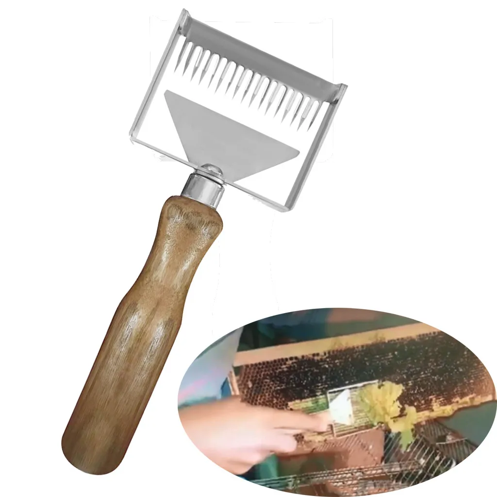 

Straight Needles Beekeeping Tool Stainless Steel Bee Hive Uncapping Honey Fork Scraper Shovel Beekeeping Tool#007