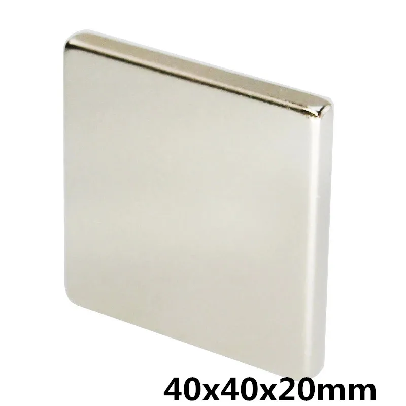 1pc 40 x 20 mm N35 Strong Block Magnets Rare Earth Neodymium 40mm 20mm Permenent Square Magnet | Обустройство дома