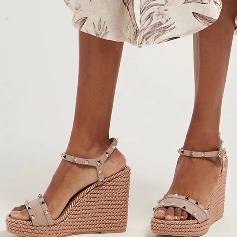 

Women Wedge Sandals Pumps Platform Heels 2019 Black Summer Wedge Sandals Open Toe
