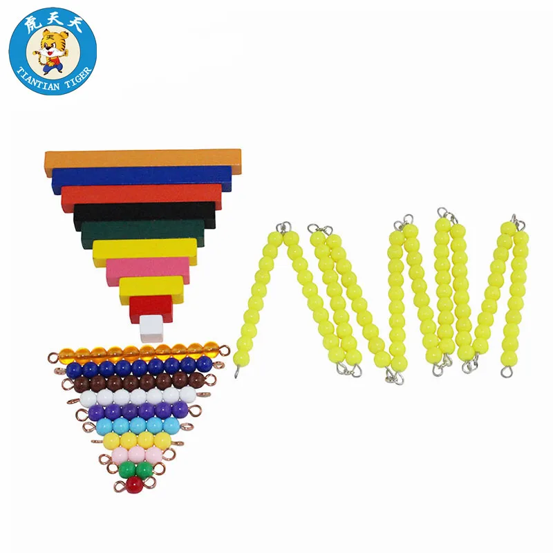 Montessori Baby Education Math Toy For Children Colored Bead Stairs 1-10 And Number Bar Group | Игрушки и хобби
