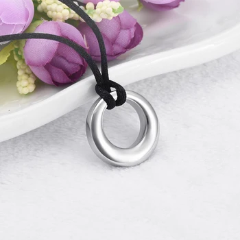 

CMJ8390 SilverGold Black Rose Beautiful Circle of Life Mmeorial Urn Pendant Necklace Keepsake Urns Cremation Jewelry for Ashes
