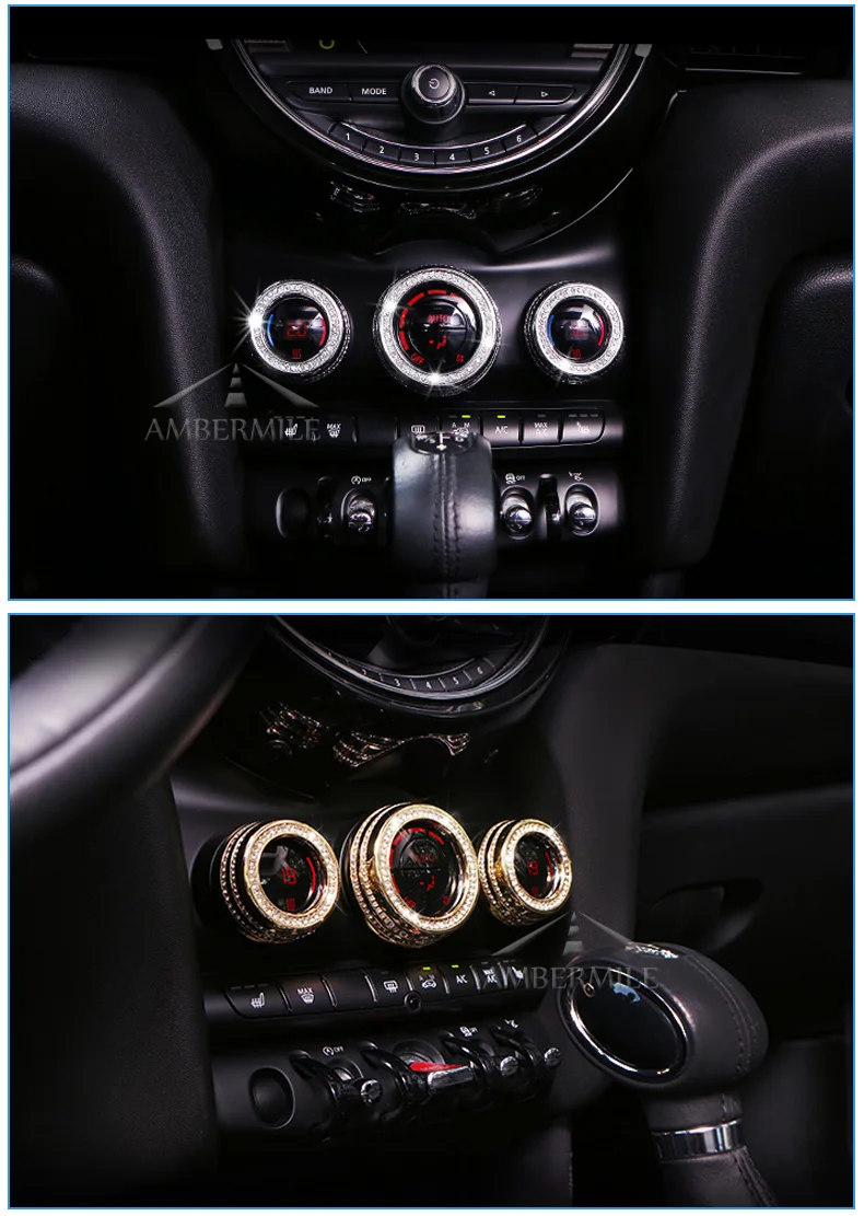 Car Console Multimedia Knobs Covers Interior Decoration for BMW Mini Cooper F54 F55 F56 F57 F60 Countryman Accessories (5)