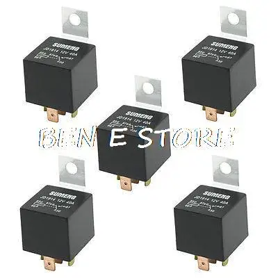 

5pcs Vehicle Car Auto Relay Switch Power 5-Pin SPDT 1NO 1NC 12 Volts 40A JD1914