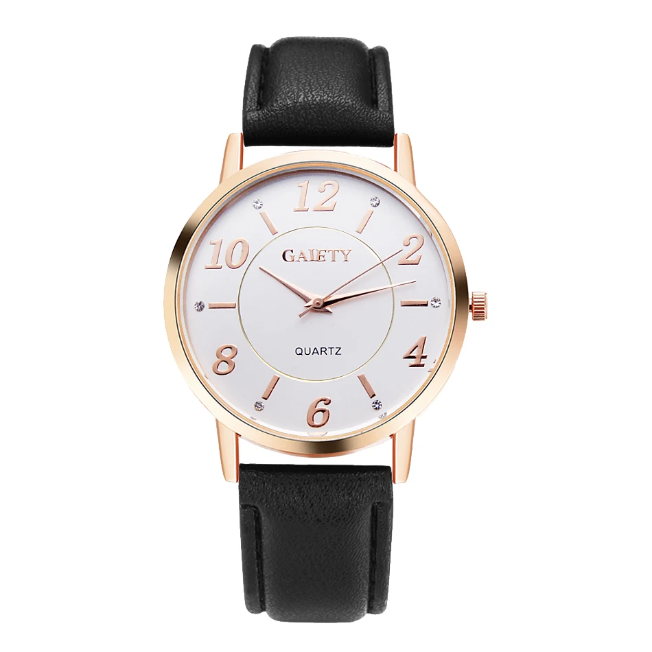 

New Luxury Brand Women Fashion Quartz Watches Casual Leather Strap Analog Lady Dress Wristwatches New Rose Gold Female G062