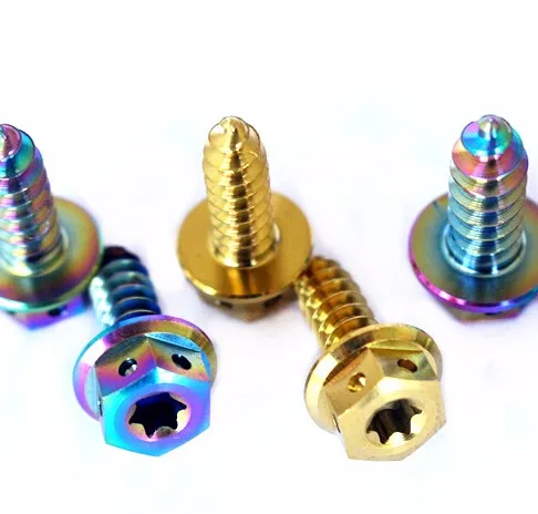 

Tapping Screw for Motorcycle M5 M6 x17 mm Ti Bolt Flange Torx Head Titanium Bolts Multicolor Titanium Screw Ti Fastener