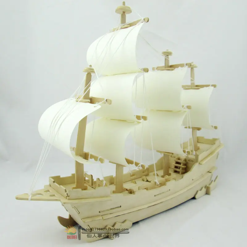 Assemble Wooden Handmade Diy Adult Assemble Wood Ancient Sailing Ship