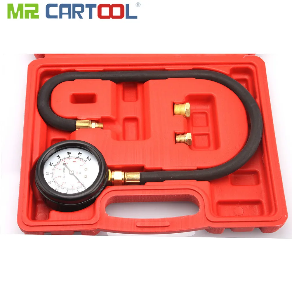TU-12 Auto Transmission Pressure Tester Meter Gauge Tool 24" Flexible Hose Diagnostic Kit 0-100PSI For Engine Oil |