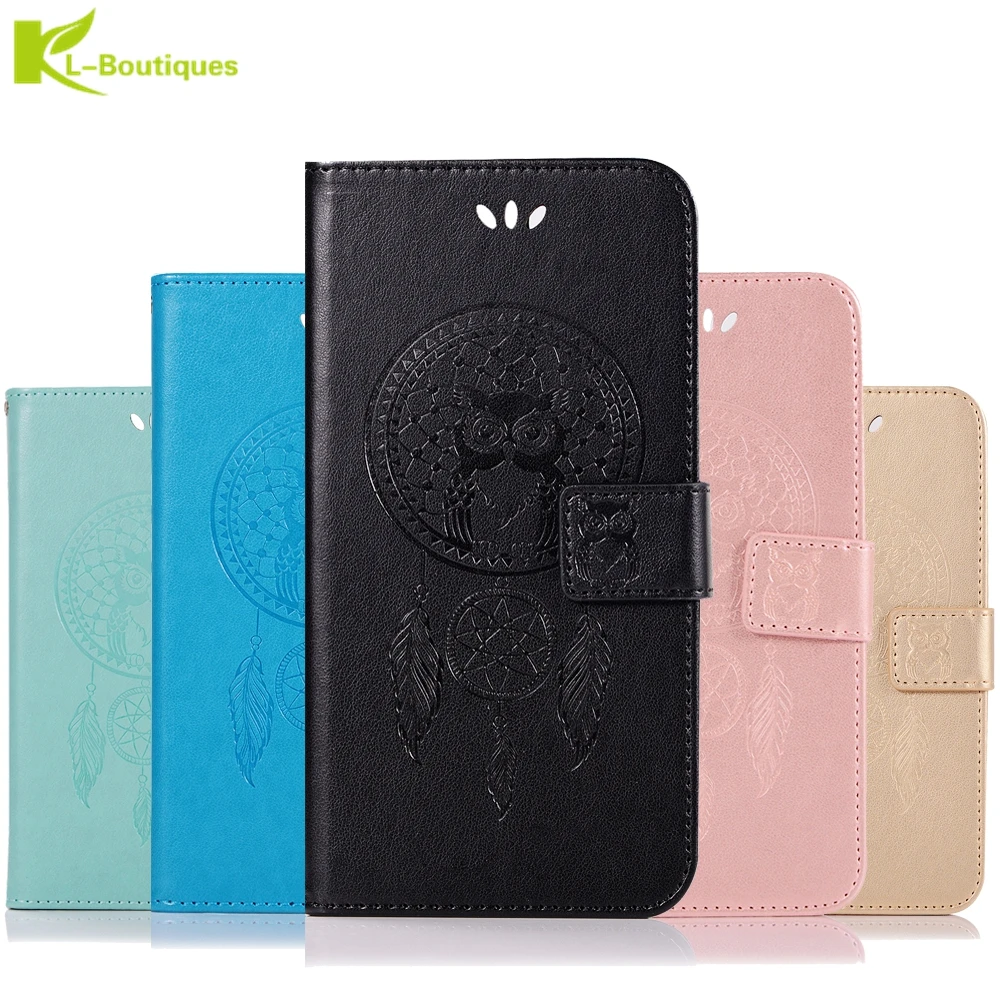 

For Samsung A50 Etui on For Fundas Samsung Galaxy A50 A40 A30 Case Luxury Embossing Owl Leather Flip Wallet Card Cover Coque