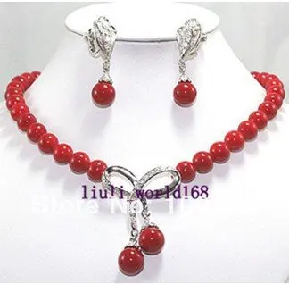 

beautful red coral necklace Earrings