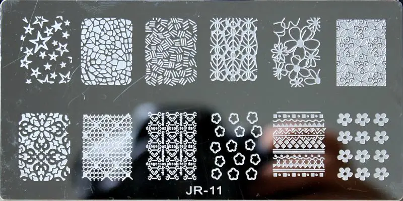 Высокое качество JR01-30 6*12 полная пластина с изображениями для нейл-арта ногтей красоты штамп для ногтей диск 6*12 см, 30 дизайн ногтей штамповки шаблон - Цвет: 11
