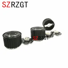 10 шт. 5/8/15/25/30/45/60/90/120 градусов объектив ушел с черным поддержка 1 Вт 3 Вт 5 Вт высокой мощности Мощность светодиодный светильник лампочка