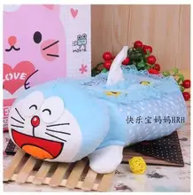 Blau Doraemon Spitze Tissue Beutel Tissue Pumpen Eingestellt Cartoon sitz Serviette Box Fall Seidenpapier Aufbewahrungsbox Auto Nach Hause Decor