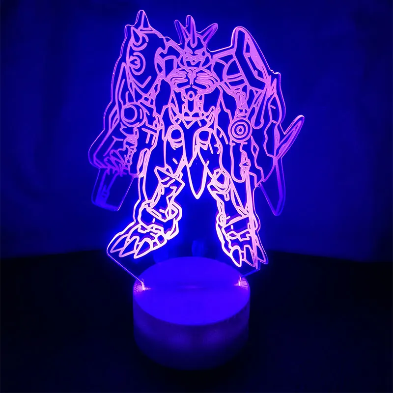 Настольная 3D лампа Digimon OMEGAMON светодиодный ночсветильник Приключения wargrey mon Garurumon