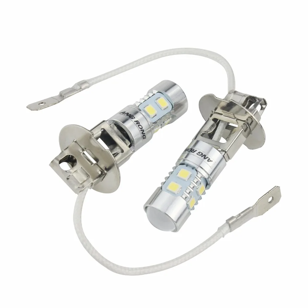 ANGRONG 2pcs 6000K H3 453 10 SMD 2835 Светодиодный противотуманный светильник дневные ходовые огни DRL проектор(CA305