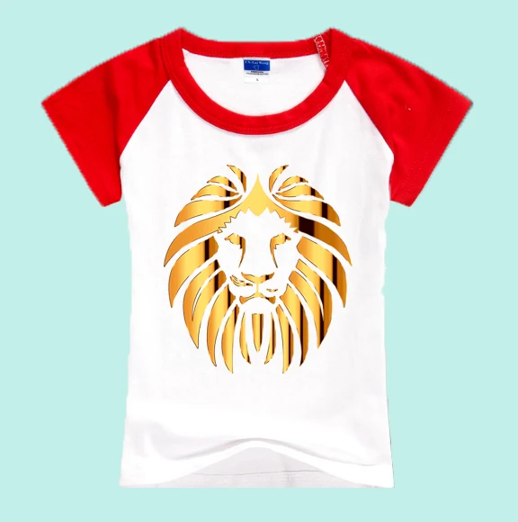 Футболка для малышей Футболка с принтом «Король льва» Детская одежда летняя детская футболка с забавным рисунком для мальчиков и девочек HHY517B - Цвет: HHY510